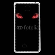 Coque LG F5 Yeux rouges fond noir
