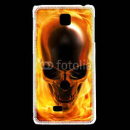 Coque LG F5 crâne en feu