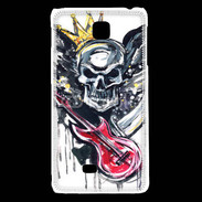 Coque LG F5 Tête de mort et guitare