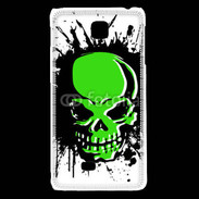 Coque LG F5 Tête de mort en vert et noir