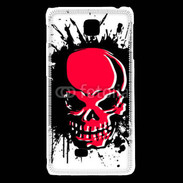 Coque LG F5 Tête de Mort en Rouge et Noir