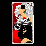 Coque LG F5 Femme blonde tueuse 50