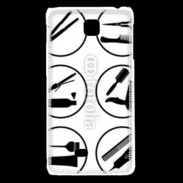 Coque LG F5 Icônes coiffeur