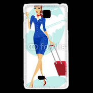 Coque LG F5 Hôtesse de l'air 3