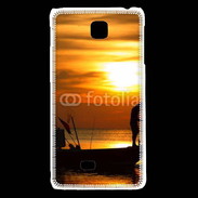 Coque LG F5 Couché de soleil pêcheur