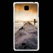 Coque LG F5 Filet de pêche sur ponton pêcheur