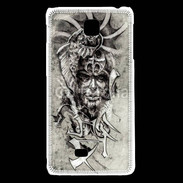 Coque LG F5 Visage de guerrier en dessin 52