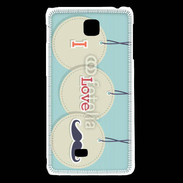 Coque LG F5 I love moustache 5