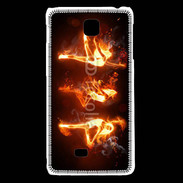 Coque LG F5 Danseuse feu