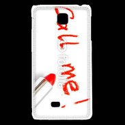 Coque LG F5 Call me en rouge à lèvres