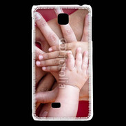 Coque LG F5 Famille main dans la main