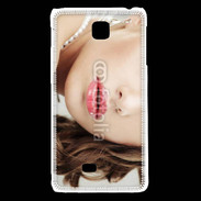 Coque LG F5 femme glamour pensante