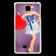 Coque LG F5 femme glamour coeur style betty boop