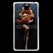 Coque LG F5 Femme glamour câlin nounours