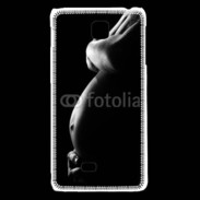 Coque LG F5 Femme enceinte en noir et blanc