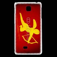 Coque LG F5 Cupidon sur fond rouge
