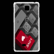 Coque LG F5 clavier love