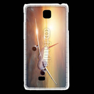 Coque LG F5 Avion de ligne au coucher de soleil