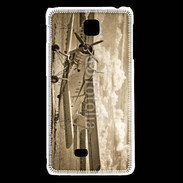 Coque LG F5 Vieux biplans en noir et blanc
