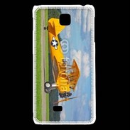 Coque LG F5 Avio Biplan jaune