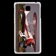 Coque LG F5 Biplan blanc et rouge