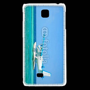 Coque LG F5 Hydravion au dessus de la mer turquoise