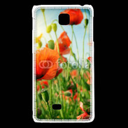 Coque LG F5 Champs de coquelicots