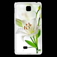 Coque LG F5 Fleurs de Lys blanc