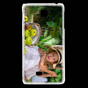 Coque LG F5 Petite fille avec panier de pommes