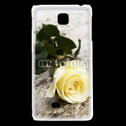 Coque LG F5 Belle rose Jaune 50