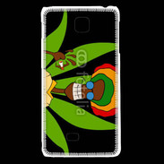 Coque LG F5 Portrait abstrait de Rasta