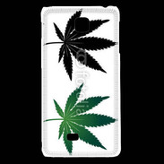 Coque LG F5 Double feuilles de cannabis