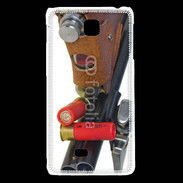 Coque LG F5 Fusil de chasse et couteau