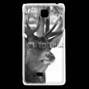 Coque LG F5 Tête de Cerf en noir et blanc