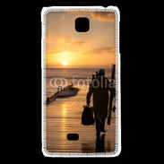 Coque LG F5 Pécheur au levé du soleil