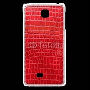 Coque LG F5 Effet crocodile rouge