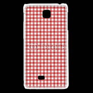 Coque LG F5 Effet vichy rouge et blanc