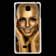 Coque LG F5 Femme couleur or