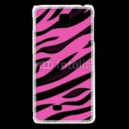 Coque LG F5 Fashion zèbre rose