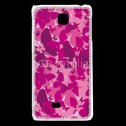 Coque LG F5 Papillon rose