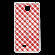 Coque LG F5 Vichy rouge et blanc 2