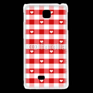 Coque LG F5 Mode vichy rouge avec coeur