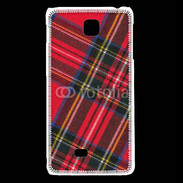 Coque LG F5 Mode tissus écossais rouge