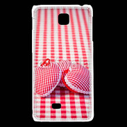 Coque LG F5 Mode vichy et petit coeur