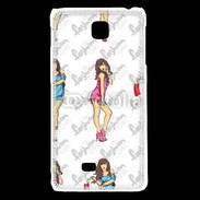 Coque LG F5 Illustration fashion girl 2