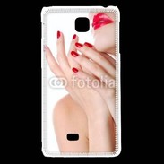 Coque LG F5 Sexy et glamour bouche rouge à lèvre et vernis à ongles rouges