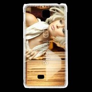 Coque LG F5 Femme blonde fashion glamour