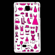 Coque LG F5 Fond fashion rose