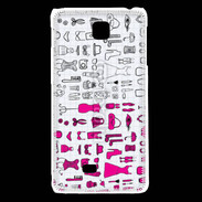 Coque LG F5 Fond fashion rose 3