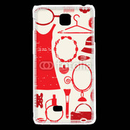 Coque LG F5 Fond fashion rouge